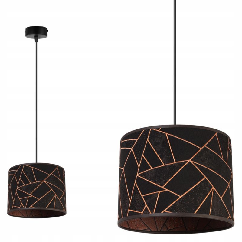 Lampa sufitowa wisząca Light Home LH Werona 1x E27 60W czarny/miedź 1szt.