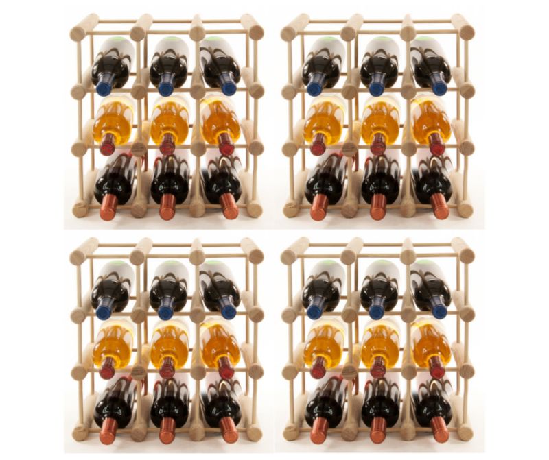 Stojak na wino MODO24 modułowy na 36 butelek sosnowy naturalny 1 szt.