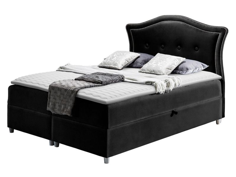 Łóżko kontynentalne MIRJAN 24 Bedran 160x200 czarny 1 szt.