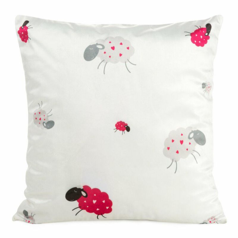 Poszewka Kids/3 Eurofirany dekoracyjna na poduszkę 45x45 cm Baranki Biała 1 szt.