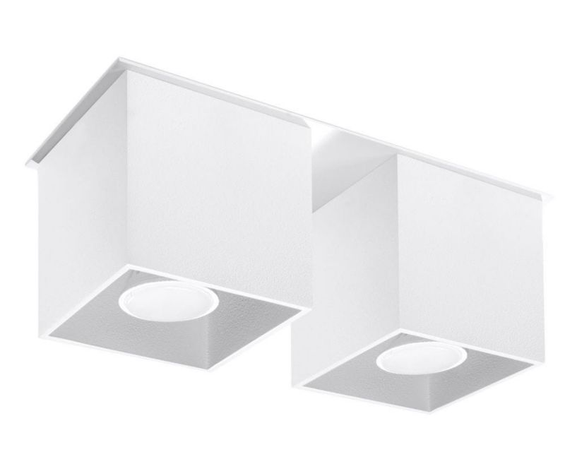 Oprawa sufitowa spot Sollux Lighting Quad biały 2 x GU10 x 40W IP20 wym: 26 x 10 cm - 1 szt.