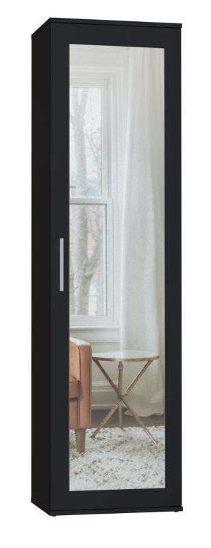 Szafa Topeshop Duo Lustro Czarna Do Przedpokoju 35x50x180 cm 1 szt.