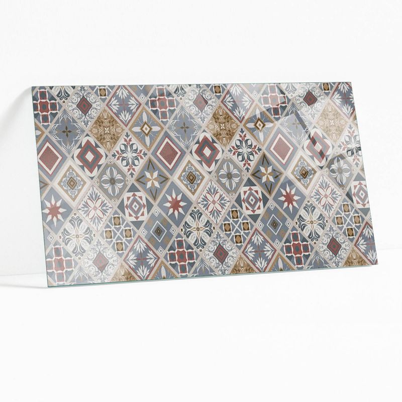 Blat Szklany z Nadrukiem Wallfluent 120x60 cm Mozaikowe wzory z ozdobami 1 szt.