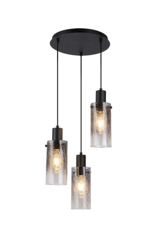 Lampa wisząca Rabalux Fumea czarna-dymiona wym: 150 x 34 x 10 cm 3xE27 x 1 szt.