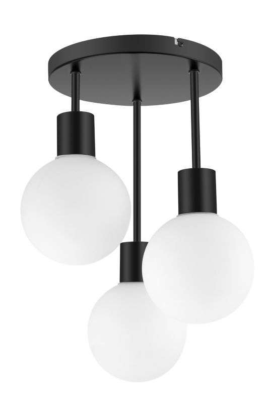 Lampa sufitowa GoodHome Lognes 3-punktowa E14 czarny mat