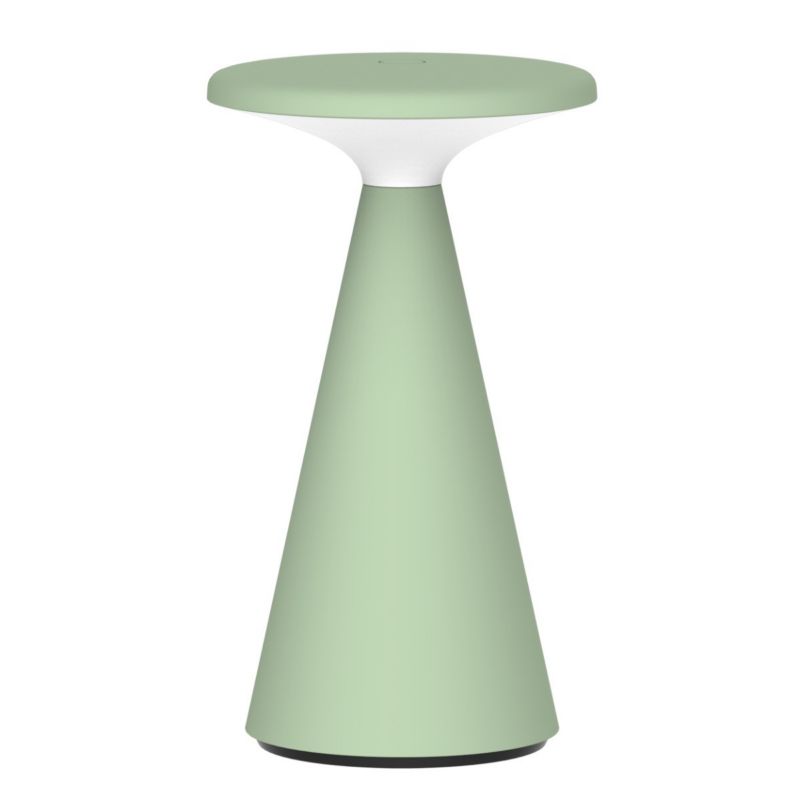 Lampa stołowa Polux Paros zielono-biała LED 1.8W 2700K 160lm akumulator IP44 wym: 20.3 x 11.5 x 11.5 cm tworzywo sztuczne - 1 szt.