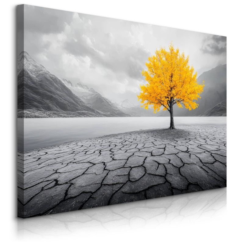 Obraz Muralo Abstrakcja Krajobraz Drzewo Góry 70x50 cm 1 szt.