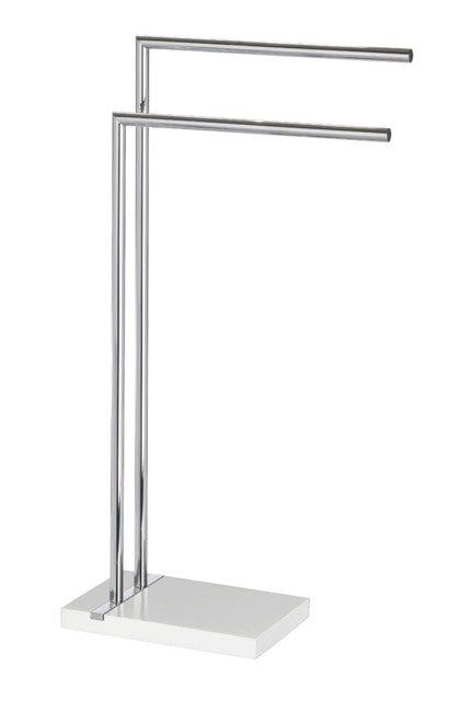 Stojak na ręczniki Wenko Noble 2-ramienny stal nierdzewna biały/srebrny 1 szt.