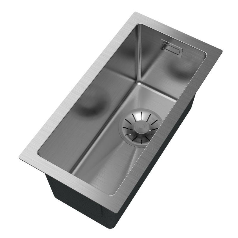 Zlewozmywak Stalowy Jednokomorowy Granitan Silvo2244 Chrom Zlew Kuchenny Syfon Lux 1 kpt.