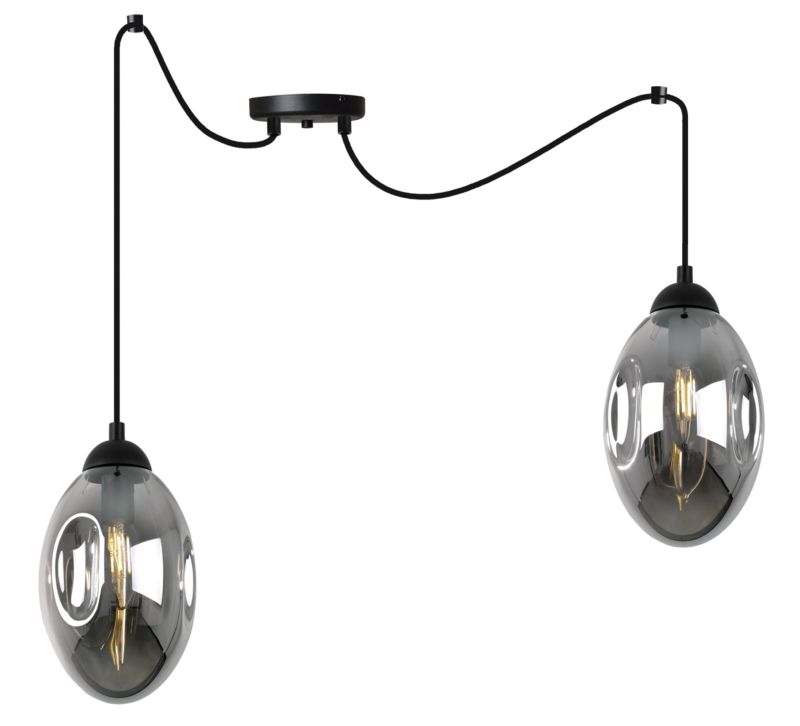 Lampa sufitowa wisząca Light Home LH Vigo Spider 2x E14 60W czarny 1szt.