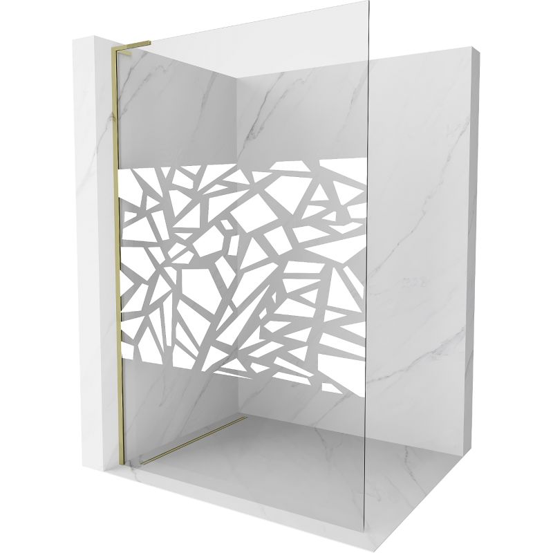 Ścianka prysznicowa Mexen Kioto L biały wzór 100x200 cm 800-100-103-50-85 1 szt.