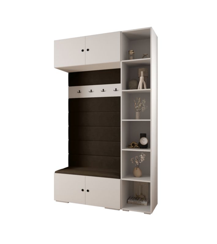 Garderoba do przedpokoju Abiks INOVA 2 Z20 biały+czarny+manila04 1 szt.