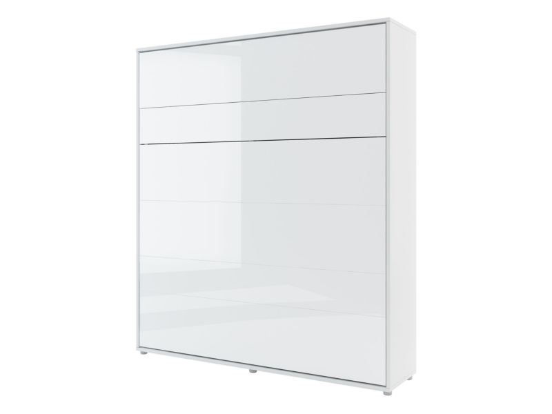 Półkotapczan Bed-Concept BC-13 180x200 z lampkami i oświeleniem LED biały/biały połysk 1 szt.