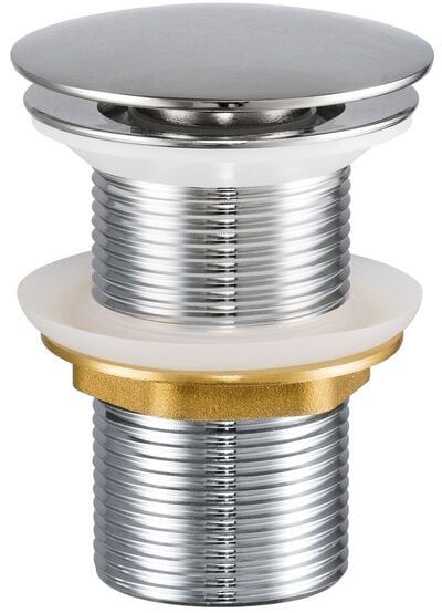 Korek umywalkowy Comad CLICK-CLACK chrom okrągły bez przelewu 1 szt.