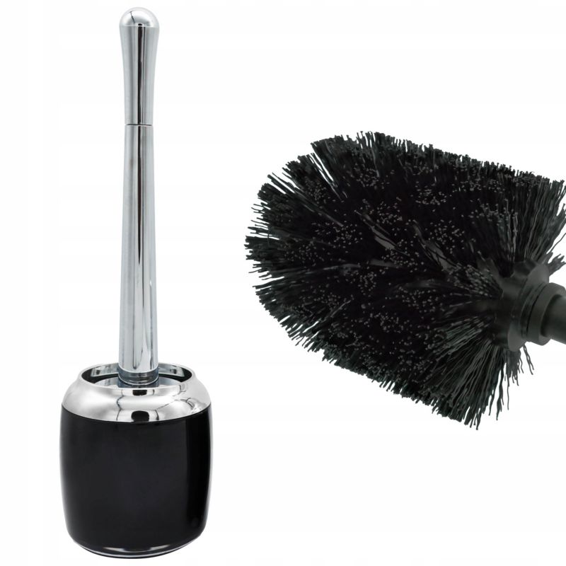 Szczotka toaletowa do wc Rodeno czarna srebrne zdobienie 1 szt.