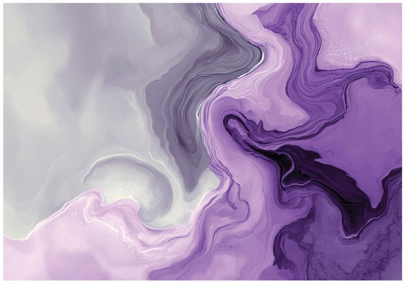 Fototapeta WALLARENA Do Sypialni Salonu Na Flizelinie Marmur Akwarela Abstrakcja Fioletowy 250x175 cm 16197VX5 1 szt.