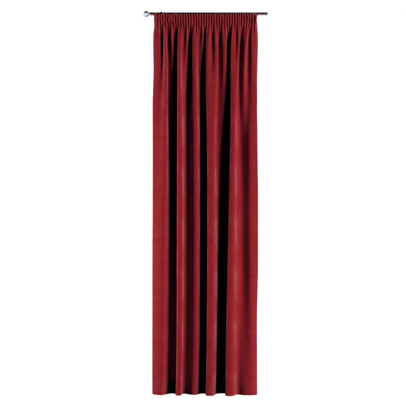 Zasłona na taśmie marszczącej 1 szt. 130 x 260 cm Dekoria intensywna czerwień 1 szt.