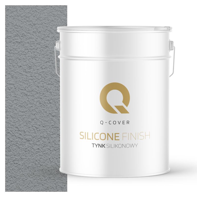 Tynk Silikonowy Elewacyjny Baranek 2.0mm Q-Cover Szaroniebieski F243 15KG