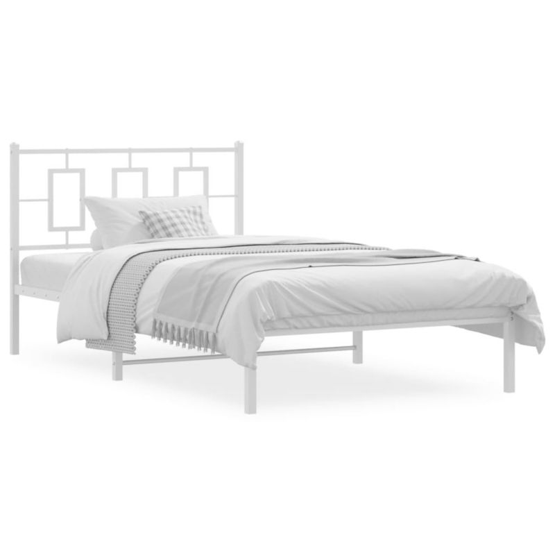 Łóżko metalowe WaszeMeble 107x203 cm biała WM-374286 1 szt.