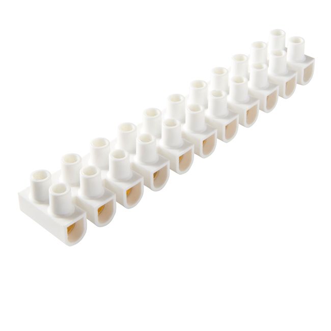 Listwa zaciskowa Diall 12-torowa 25 mm 60 A biała