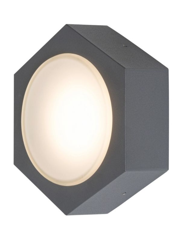 Kinkiet ścienny zewnętrzny Rabalux Avola antracyt LED 9W 3000K 680lm IP54 wym: 17 x 20 x 6,6 cm metal - 1 szt.
