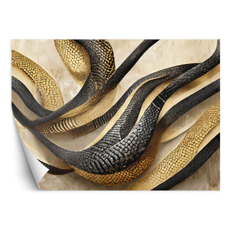 Fototapeta Feeby Złota tekstura Glamour z wężowej skóry 250x175 1 szt