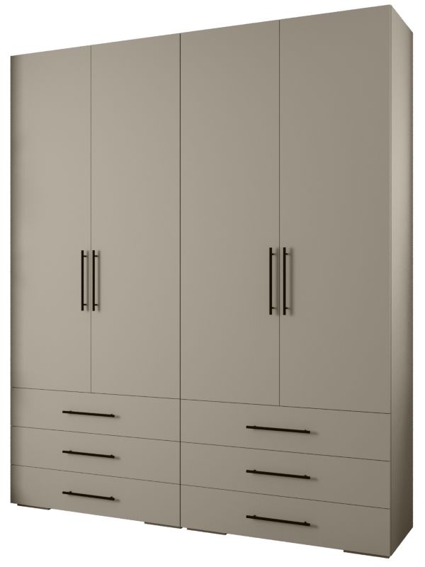 Garderoba wysoka do przedpokoju Abiks INOVA 3 Z16 kaszmir+czarny 1 szt.