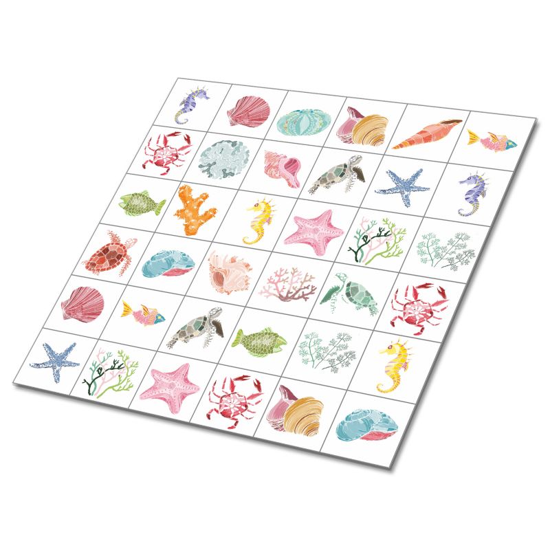 Kafelki samoprzylepne Tulup 30x30 cm Stworzenia morskie 9 szt.