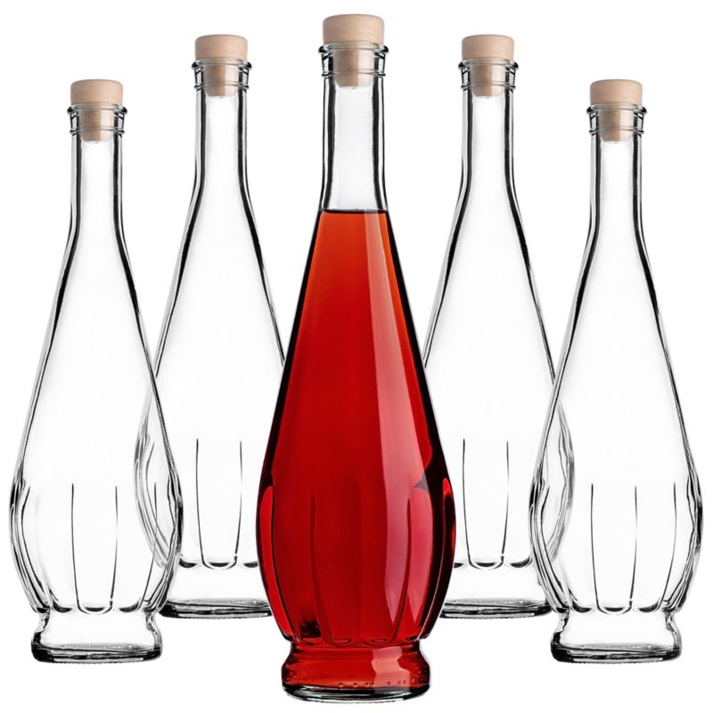 Butelka szklana KADAX na nalewkę Cona z korkiem syntetycznym 750ml 10 szt.