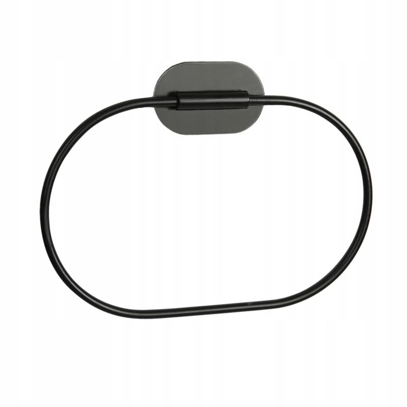 Uchwyt na ręczniki Rodeno samoprzylepny czarny mat 1 szt.