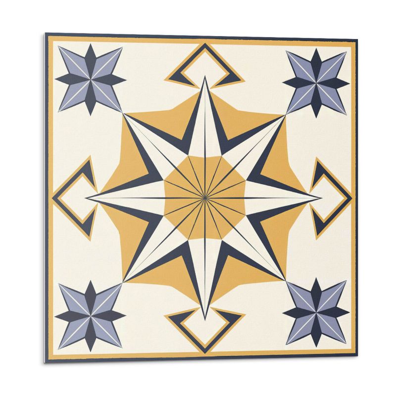 Kafelki samoprzylepne Wallfluent 30x30 cm Motyw kompasu z nocnymi gwiazdami 9 szt.