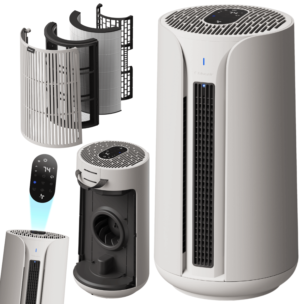 Oczyszczacz powietrza 3w1 Blueair T10i do 39m2. Funkcja grzania, chłodzenia i oczyszczania.