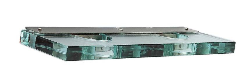 Kinkiet ścienny szklany do salonu Glasso nikiel mat 1 punkt światła