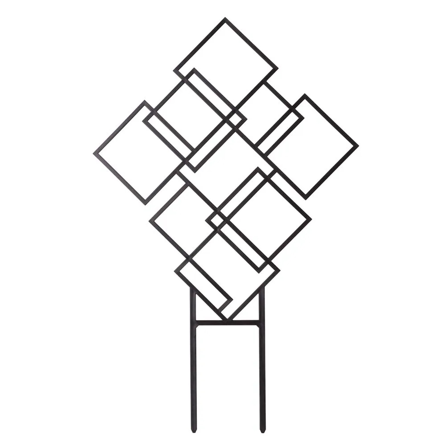 Podpora do roślin kwadraty czarny - 29,9 x 46 cm