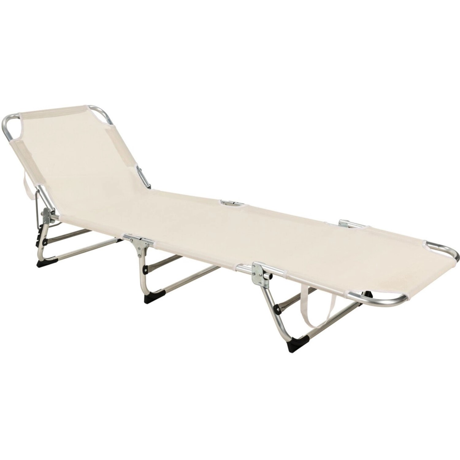 Leżanka plażowa złamana biel