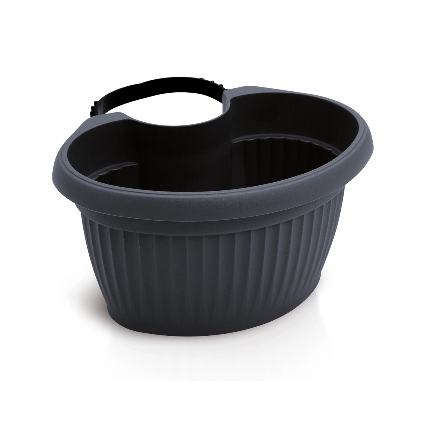 Doniczka Terra rynnowa antracyt - 19,8 x 28 x 15 cm