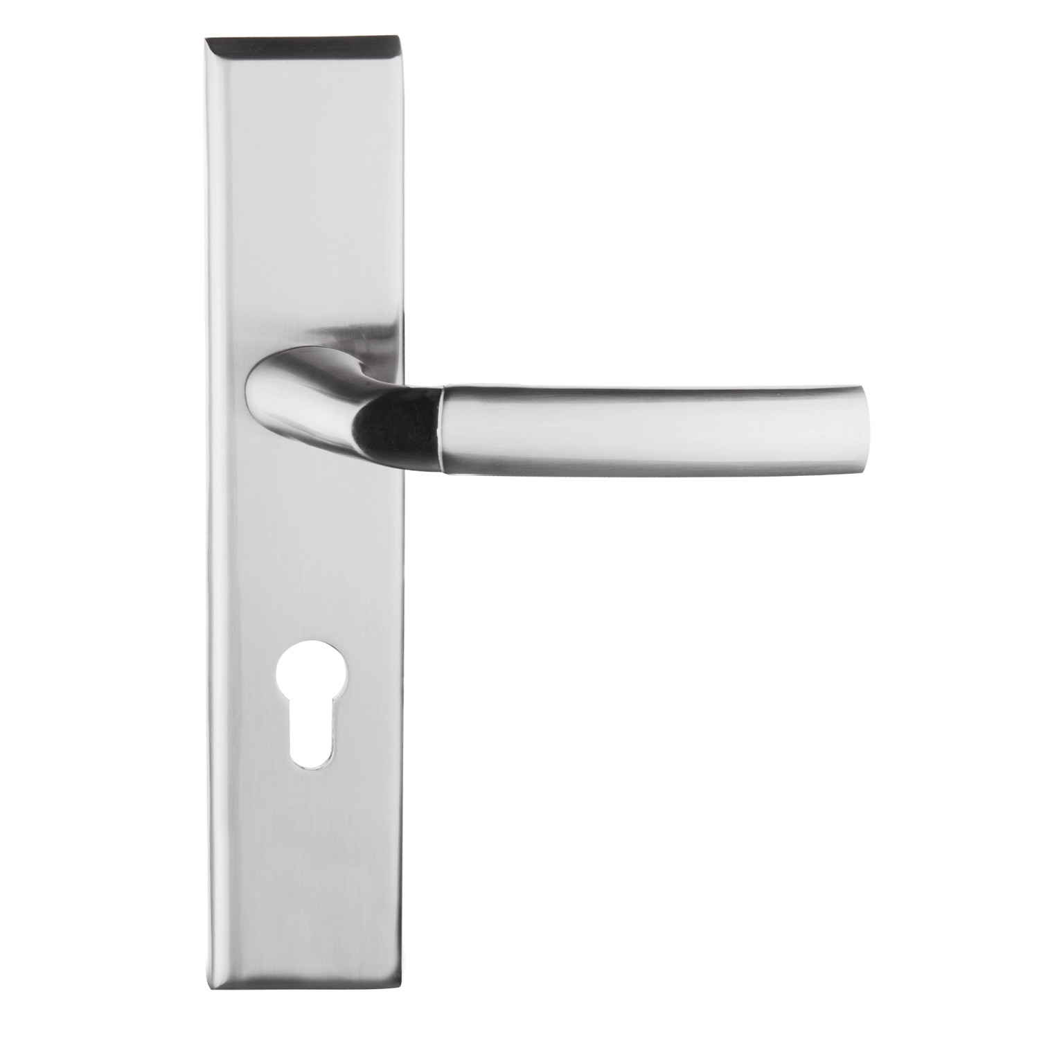 Klamka z szyldem Zeus prawa nikiel szczotkowany