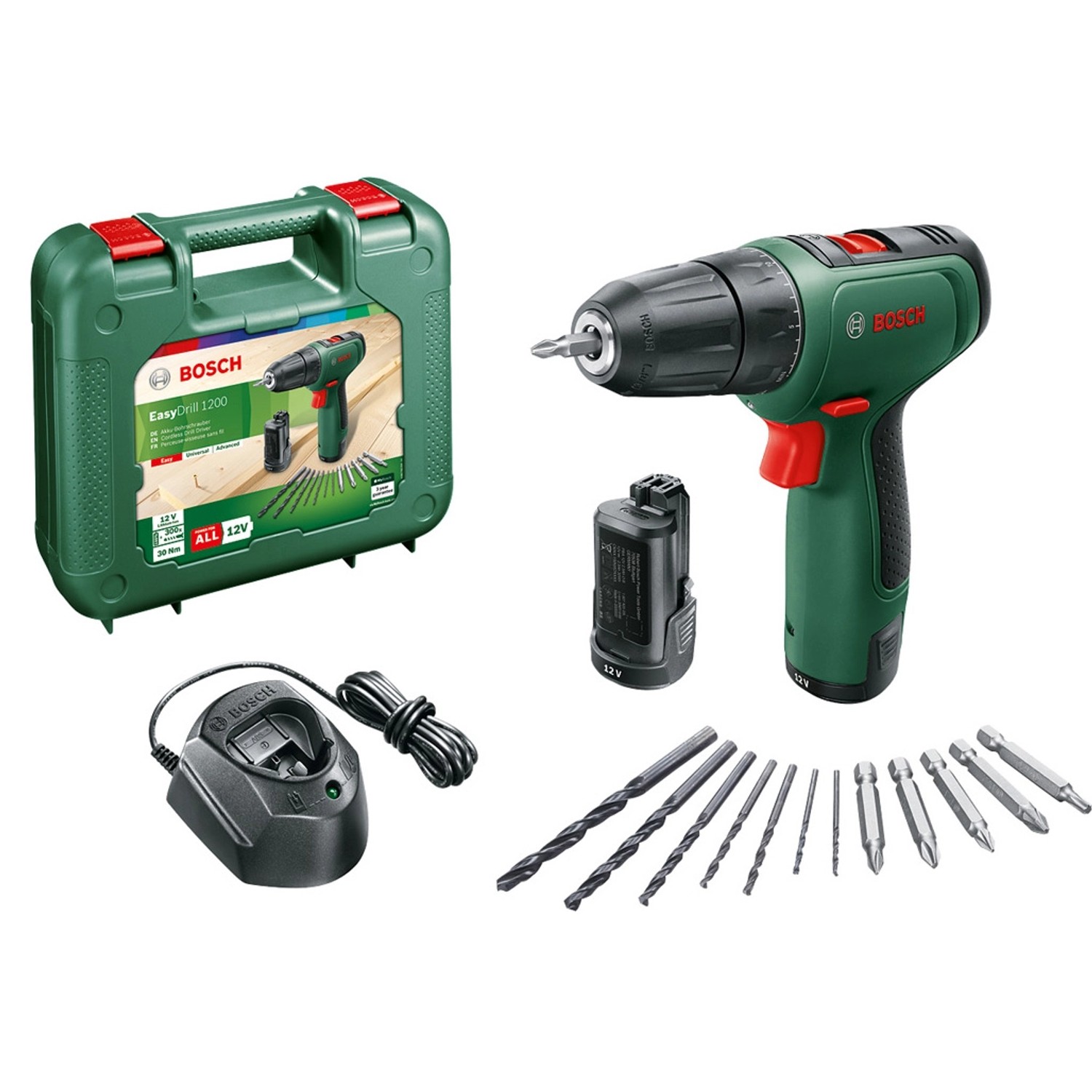 Bosch Wiertarko-wkrętarka akumulatorowa EasyDrill 1200 12V 2x1,5 Ah