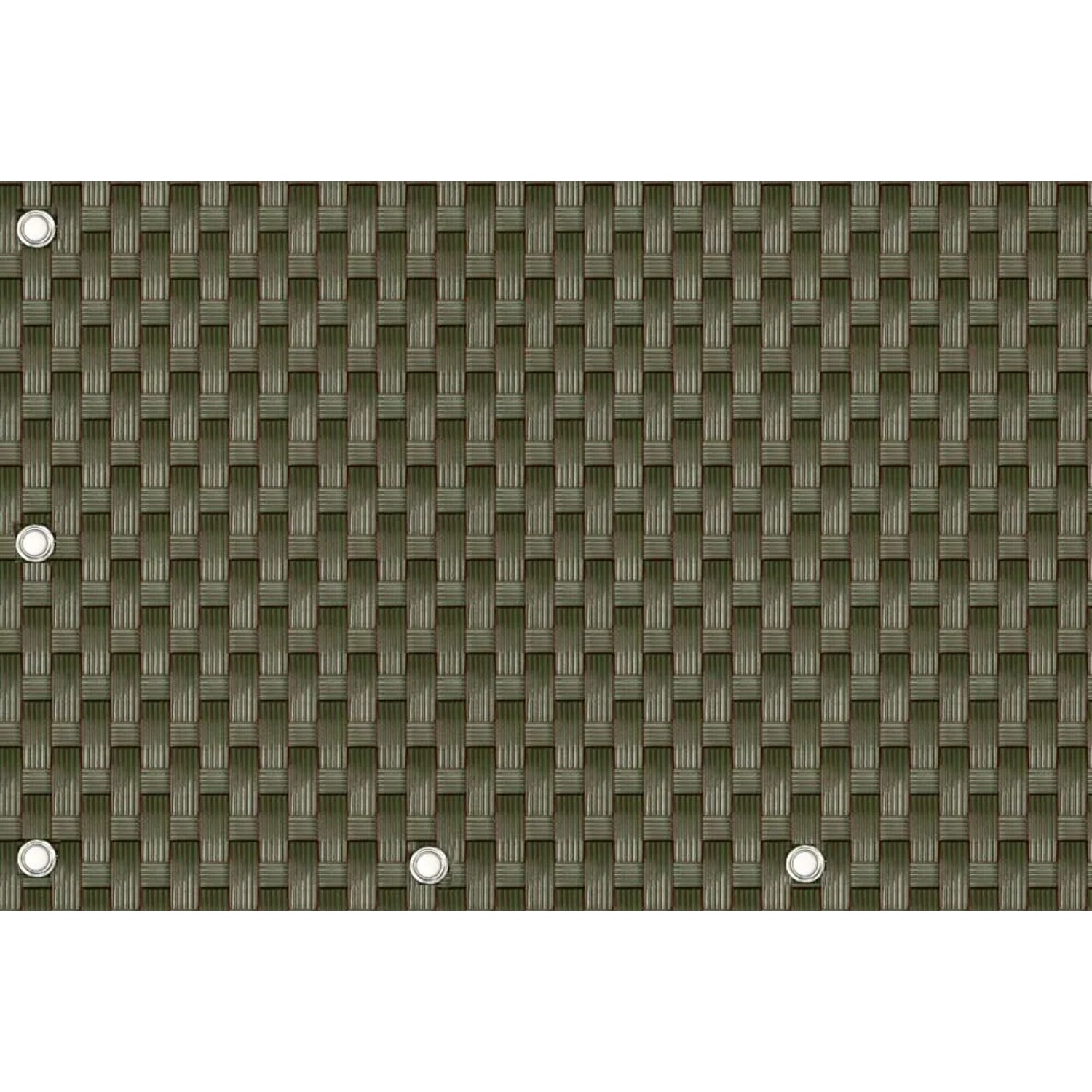 Mata rattanowa na wymiar zielona - 10 x 90 cm