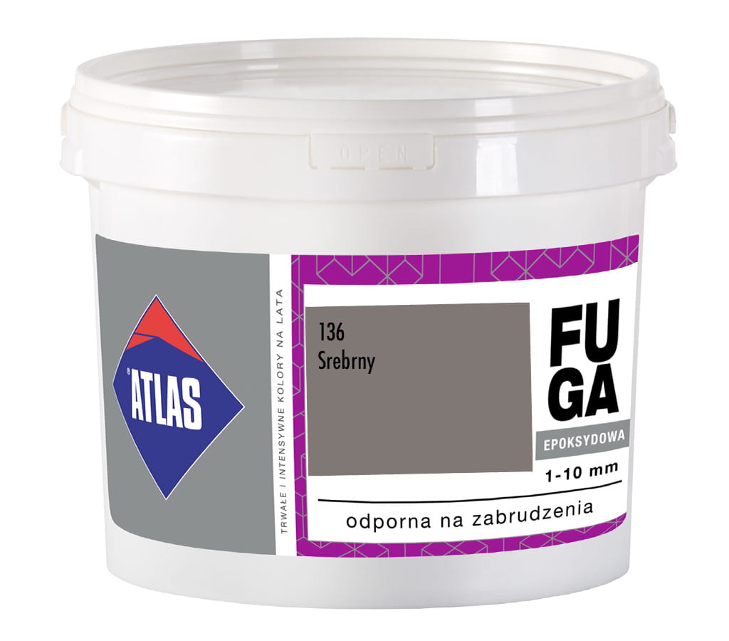 ATLAS FUGA EPOKSYDOWA 1-10MM SREBRNA 136 5KG ZAPRAWA DO SPOINOWANIA