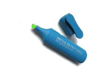 Zakreślacz wykrywalny Prohaccp P0556, obudowa niebieska, wkład zielony