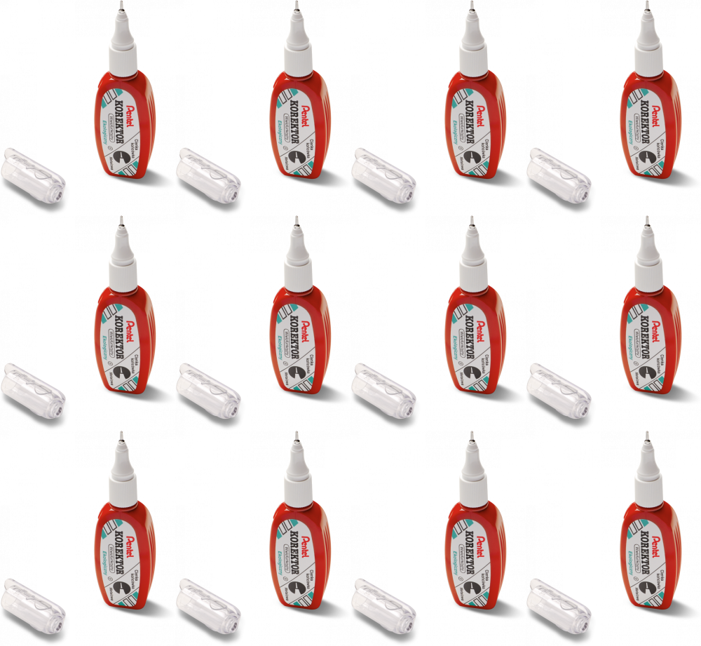 12x Korektor w płynie Pentel ZL103, 4.5ml