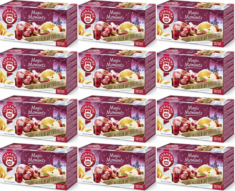 12x Herbata owocowa w torebkach Teekanne Magic Moments, 20 sztuk x 2.5g