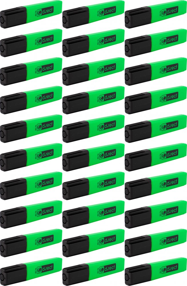 36x Zakreślacz D.Rect, 1128, ścięta, zielony