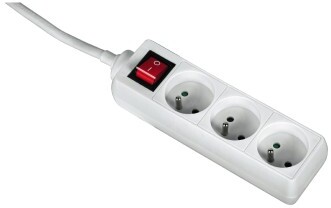 Listwa zasilająca Hama Standard, 3m, 3 gniazda, biały