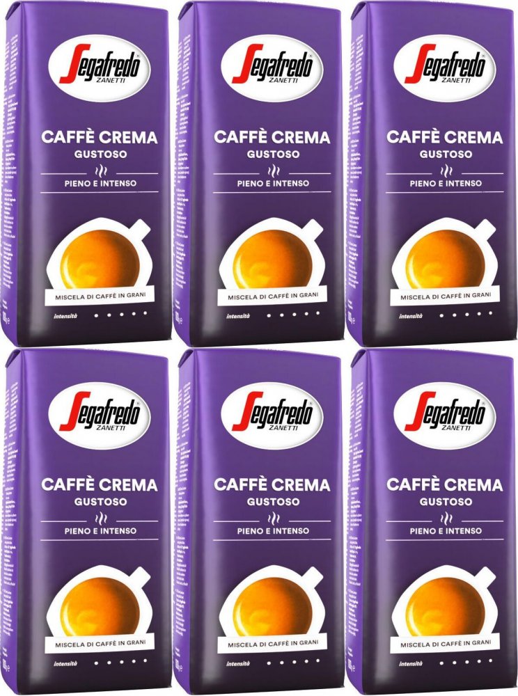 6x Kawa ziarnista Segafredo Caffe Crema Gustoso, 1kg