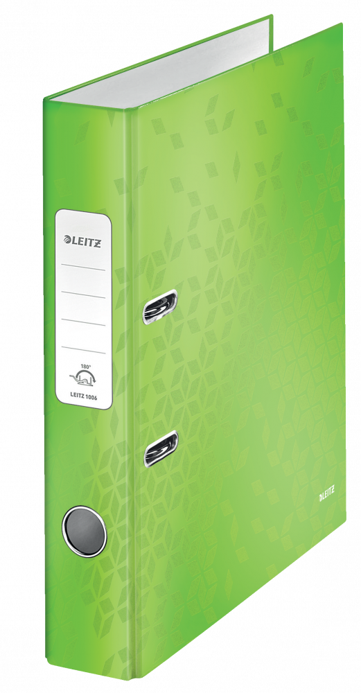 Segregator A4 Leitz Wow 180°, 50mm, do 350 kartek, zielony metalik