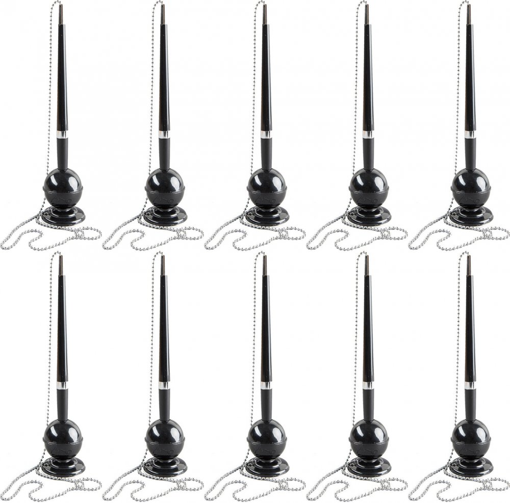 10x Długopis mocowany na łańcuszku D.Rect, MT-10, niebieski