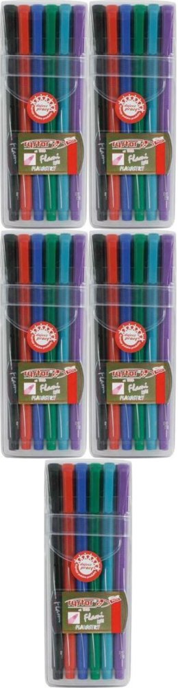 5x Pisaki Rystor, Flami RF, okrągła, 1mm, 6 sztuk, mix kolorów