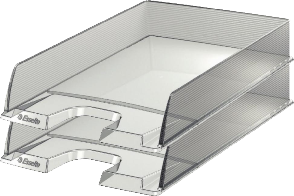 2x Półka na dokumenty Esselte Europost, A4, plastikowa, przezroczysty